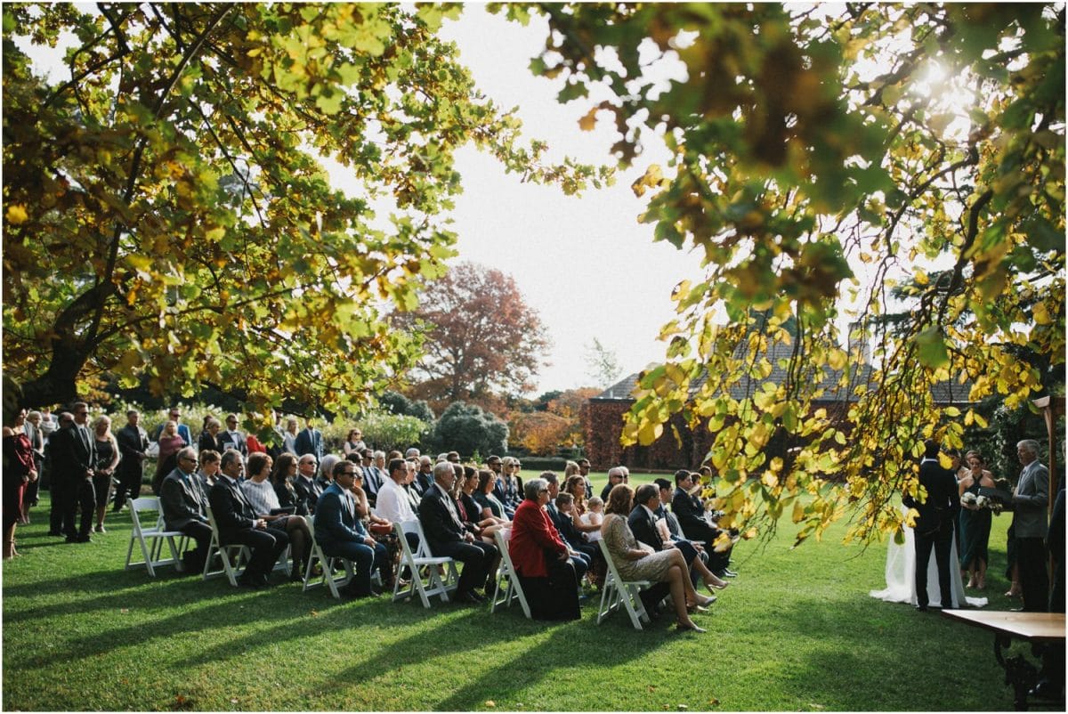 Wedding ceremony at Bendooley Estate Berrima