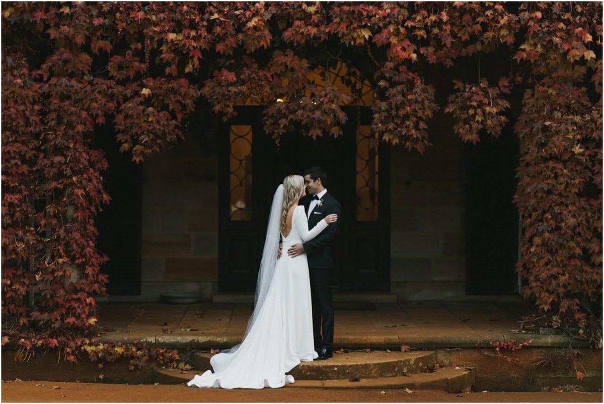 Bride and groom at Bendooley Estate